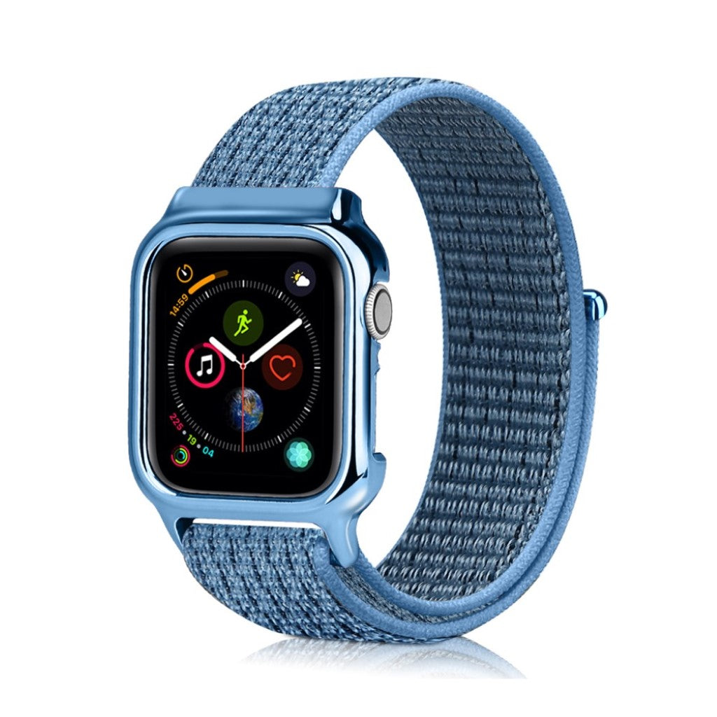 Meget flot Apple Watch Series 4 44mm Nylon Rem - Blå#serie_6