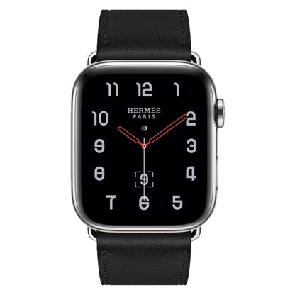 Superflot Apple Watch Series 4 44mm Ægte læder Rem - Sort#serie_1
