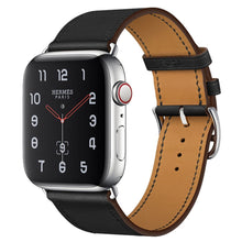 Superflot Apple Watch Series 4 44mm Ægte læder Rem - Sort#serie_1