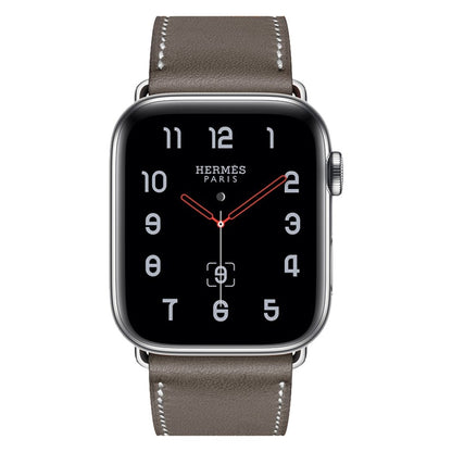 Superflot Apple Watch Series 4 44mm Ægte læder Rem - Sølv#serie_2