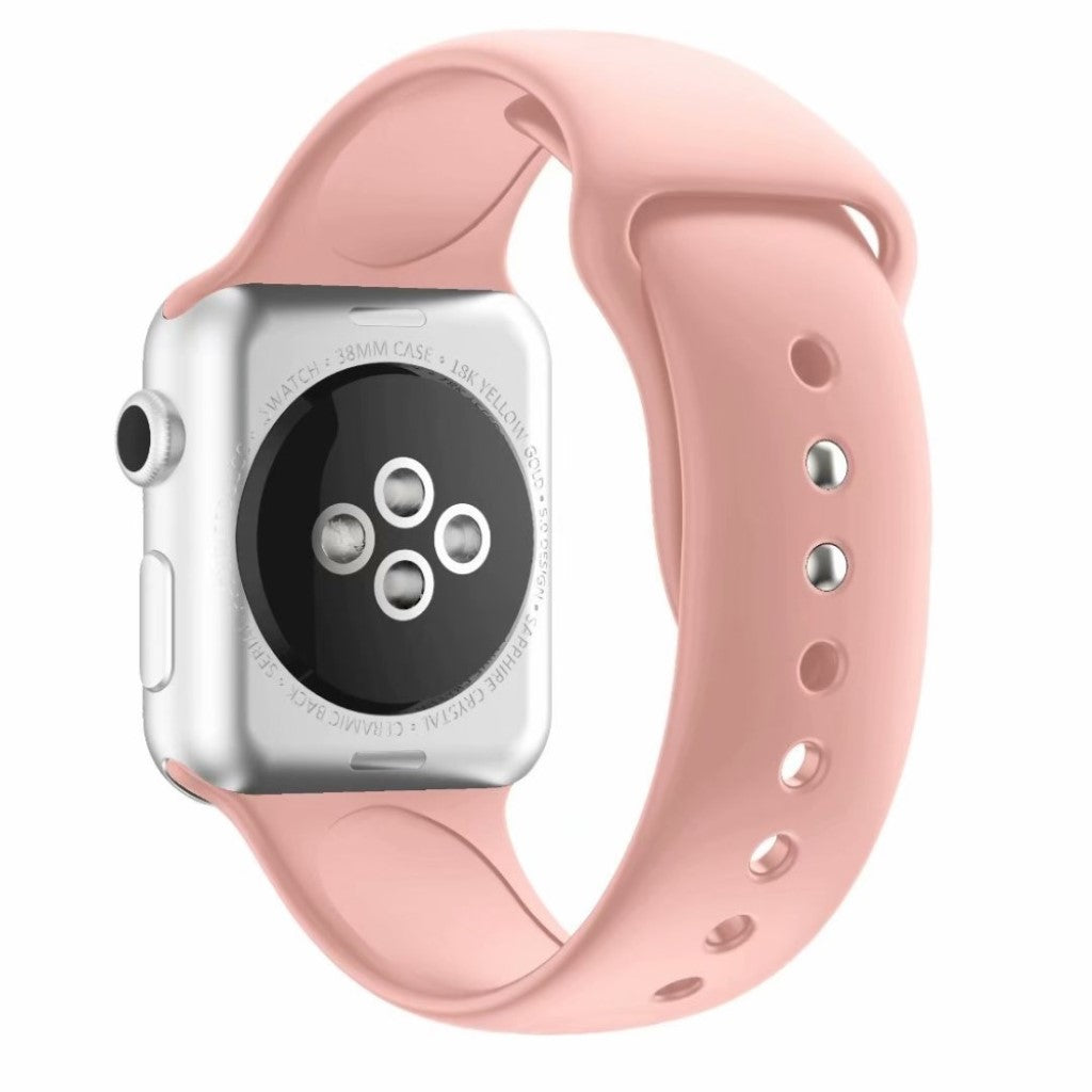 Rigtigt kønt Apple Watch Series 4 44mm Silikone Rem - Pink#serie_6