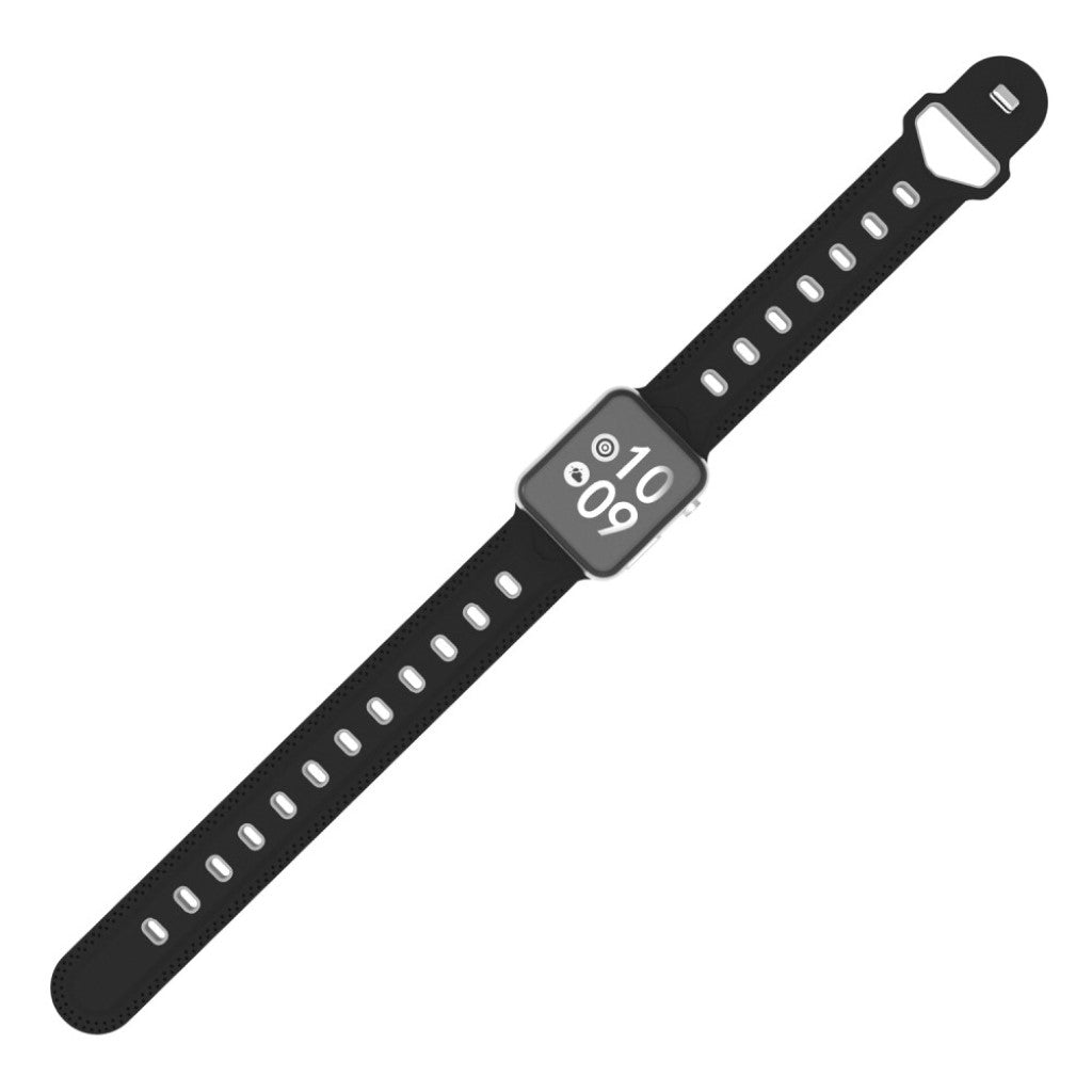 Helt vildt fint Apple Watch Series 4 44mm Silikone Rem - Sort#serie_1