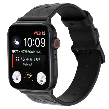 Vildt fantastisk Apple Watch Series 4 44mm Ægte læder Rem - Sort#serie_5