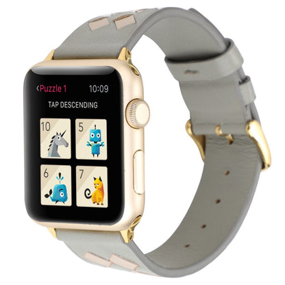 Vildt fantastisk Apple Watch Series 4 44mm Ægte læder Rem - Sølv#serie_7