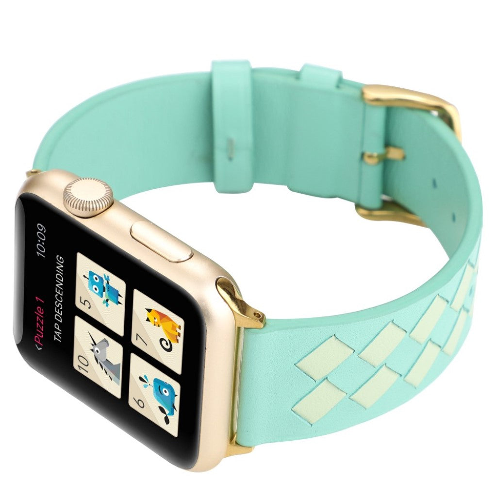 Vildt fantastisk Apple Watch Series 4 44mm Ægte læder Rem - Grøn#serie_8