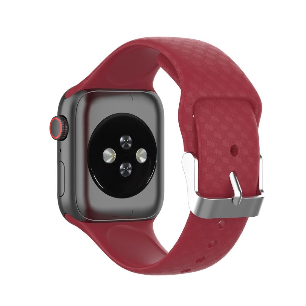 Holdbart Apple Watch Series 5 40mm Silikone Rem - Rød#serie_7