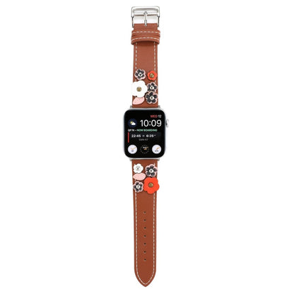  Apple Watch Series 5 40mm / Apple Watch 40mm Ægte læder Rem - Brun#serie_3