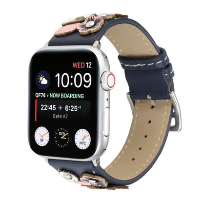  Apple Watch Series 5 40mm / Apple Watch 40mm Ægte læder Rem - Flerfarvet#serie_4