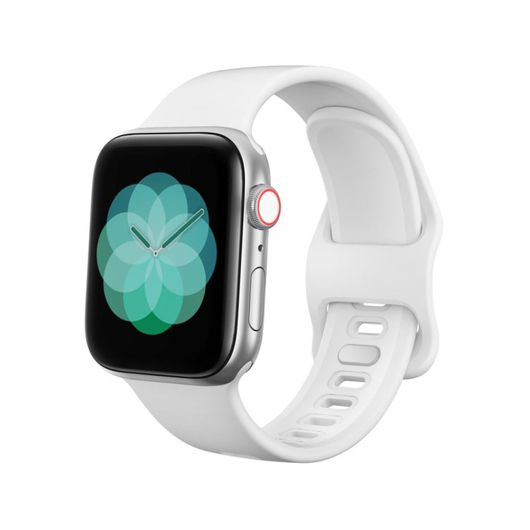  Apple Watch Series 5 40mm / Apple Watch 40mm Silikone Rem - Hvid#serie_2