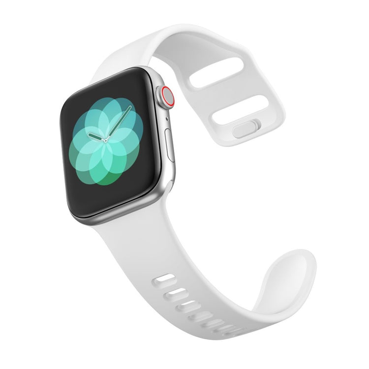  Apple Watch Series 5 40mm / Apple Watch 40mm Silikone Rem - Hvid#serie_2