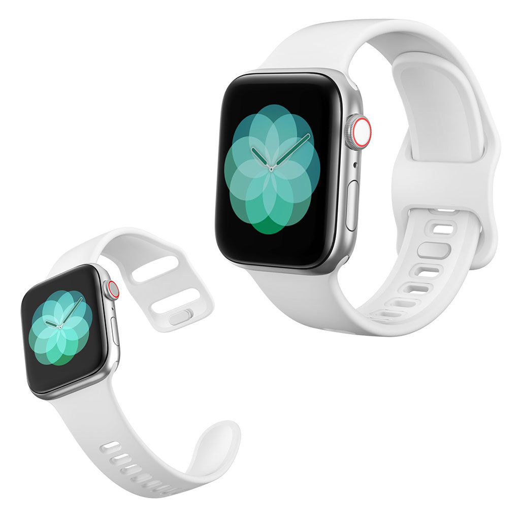  Apple Watch Series 5 40mm / Apple Watch 40mm Silikone Rem - Hvid#serie_2