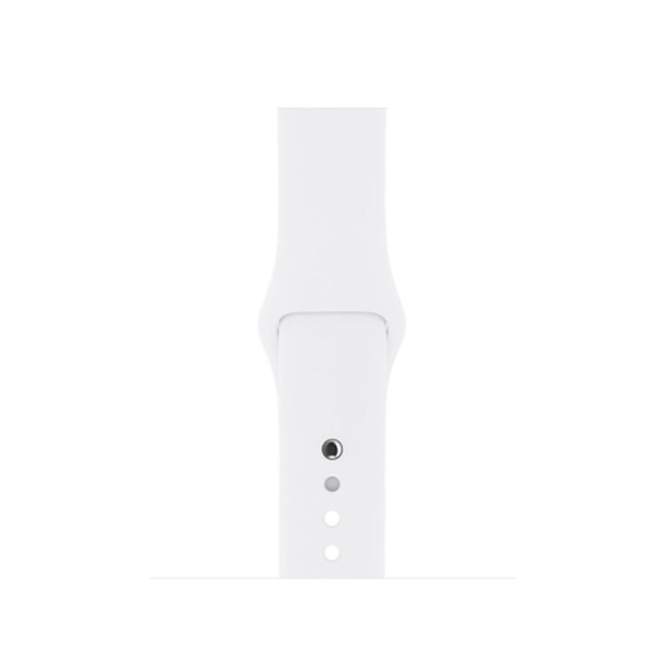  Apple Watch Series 5 44mm / Apple Watch 40mm Silikone Rem - Hvid#serie_2