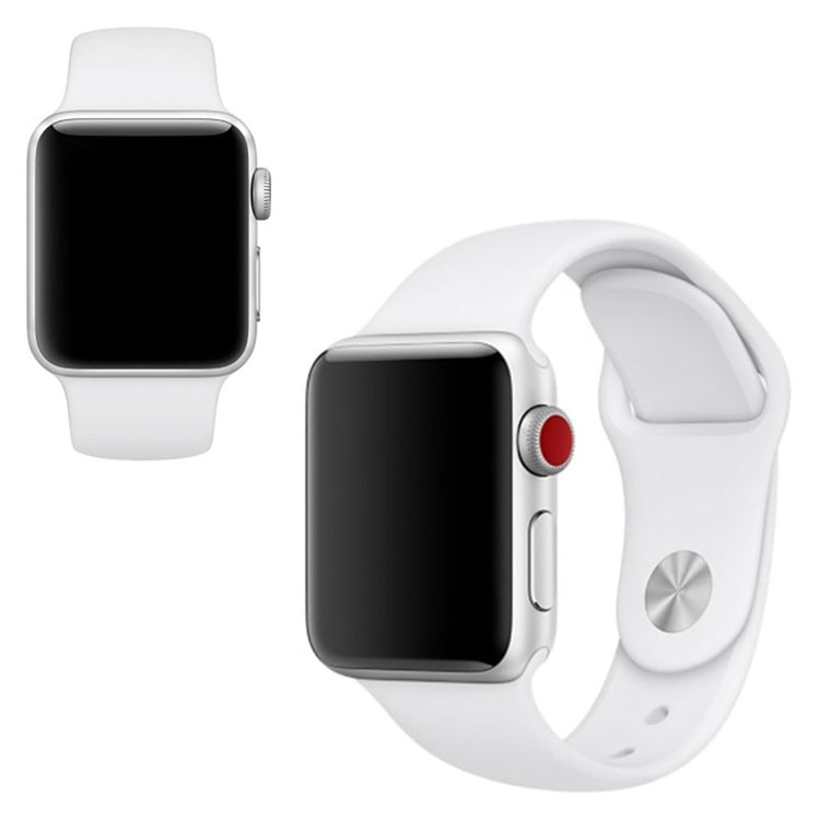  Apple Watch Series 5 44mm / Apple Watch 40mm Silikone Rem - Hvid#serie_2