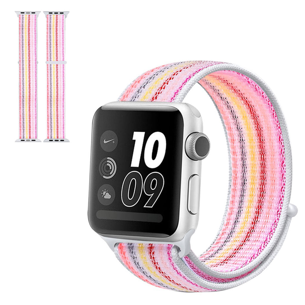 Mega cool Apple Watch Series 5 40mm Nylon Rem - Pink#serie_3