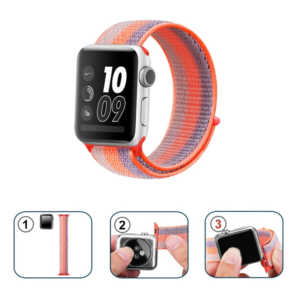 Mega cool Apple Watch Series 5 40mm Nylon Rem - Orange#serie_4