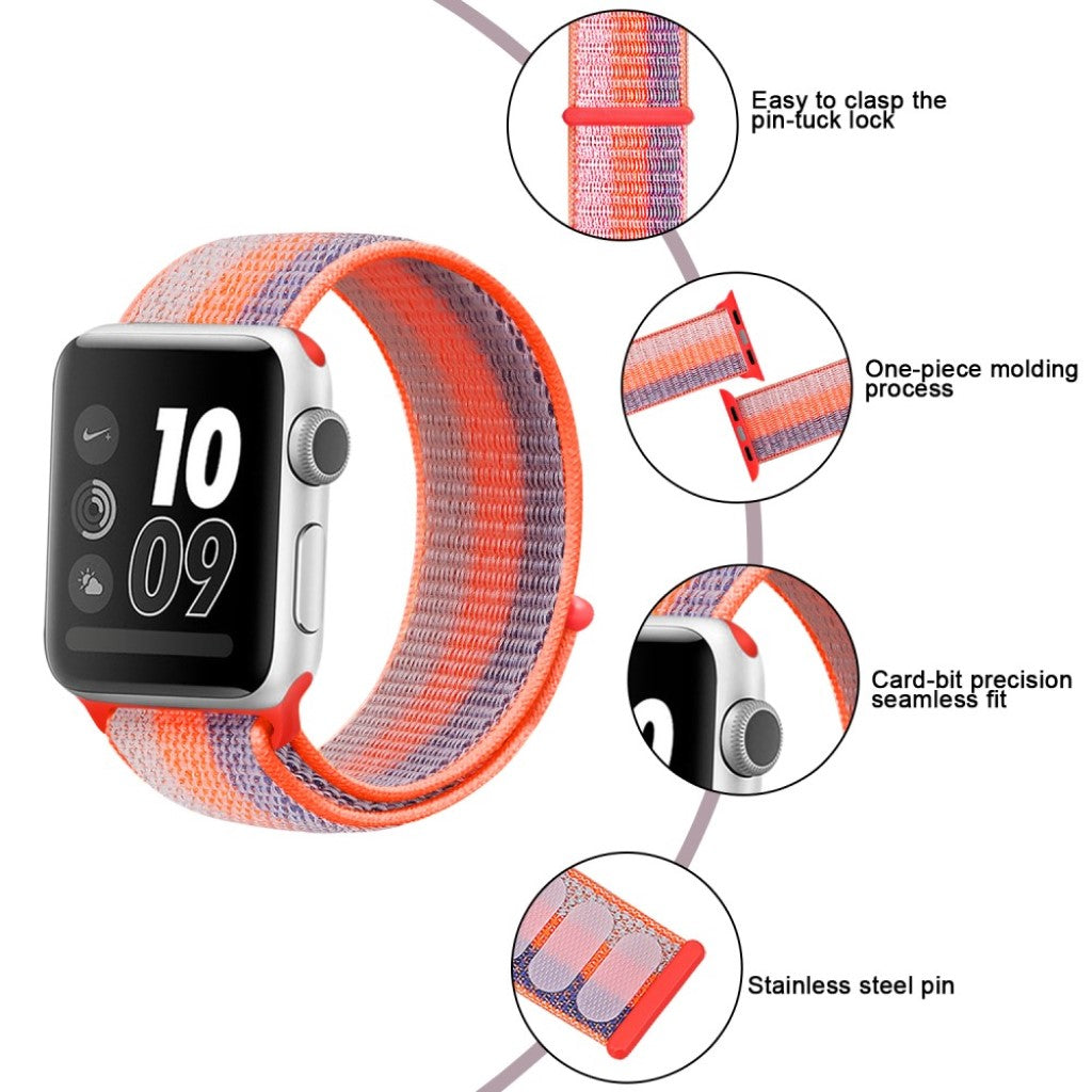 Mega cool Apple Watch Series 5 40mm Nylon Rem - Orange#serie_4