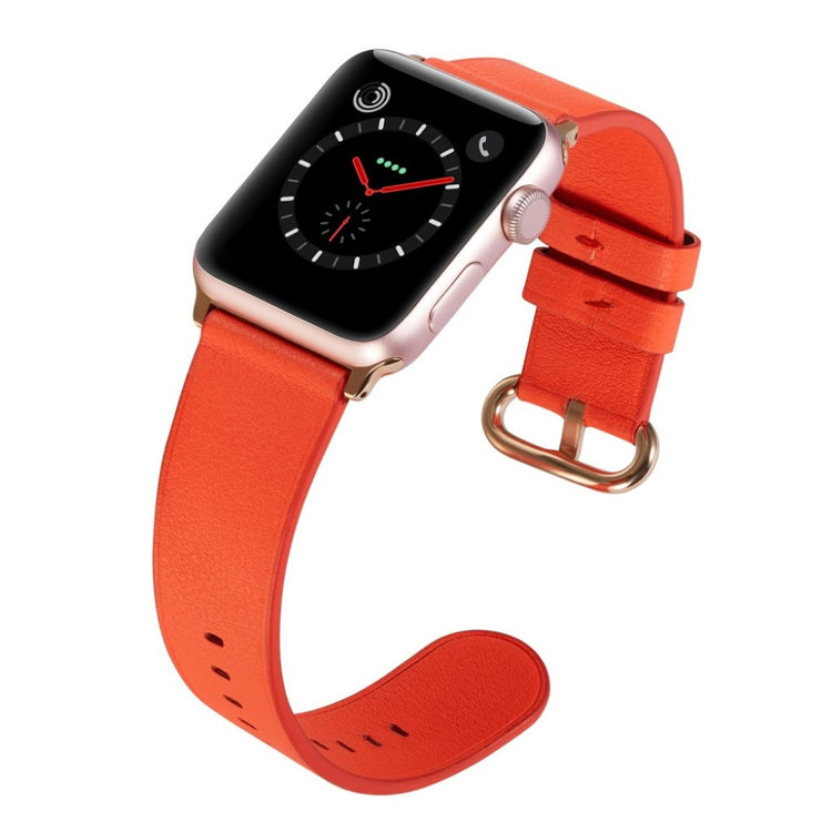 Helt vildt pænt Apple Watch Series 5 40mm Ægte læder Rem - Orange#serie_4