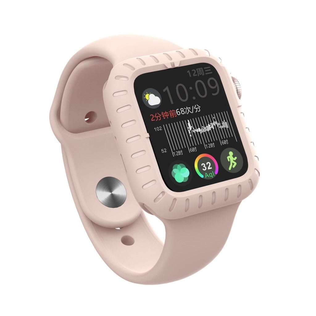 Beskyttende Apple Watch Series 5 44mm / Apple Watch 44mm Silikone Cover - Pink#serie_4