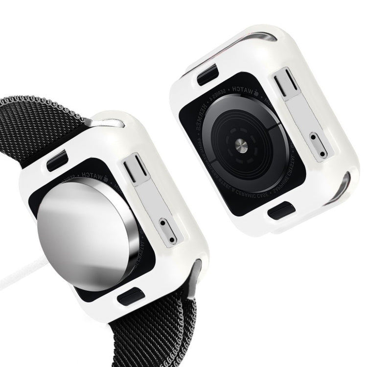 Apple Watch Series 5 44mm / Apple Watch 44mm Holdbar Silikone Bumper  - Hvid#serie_2