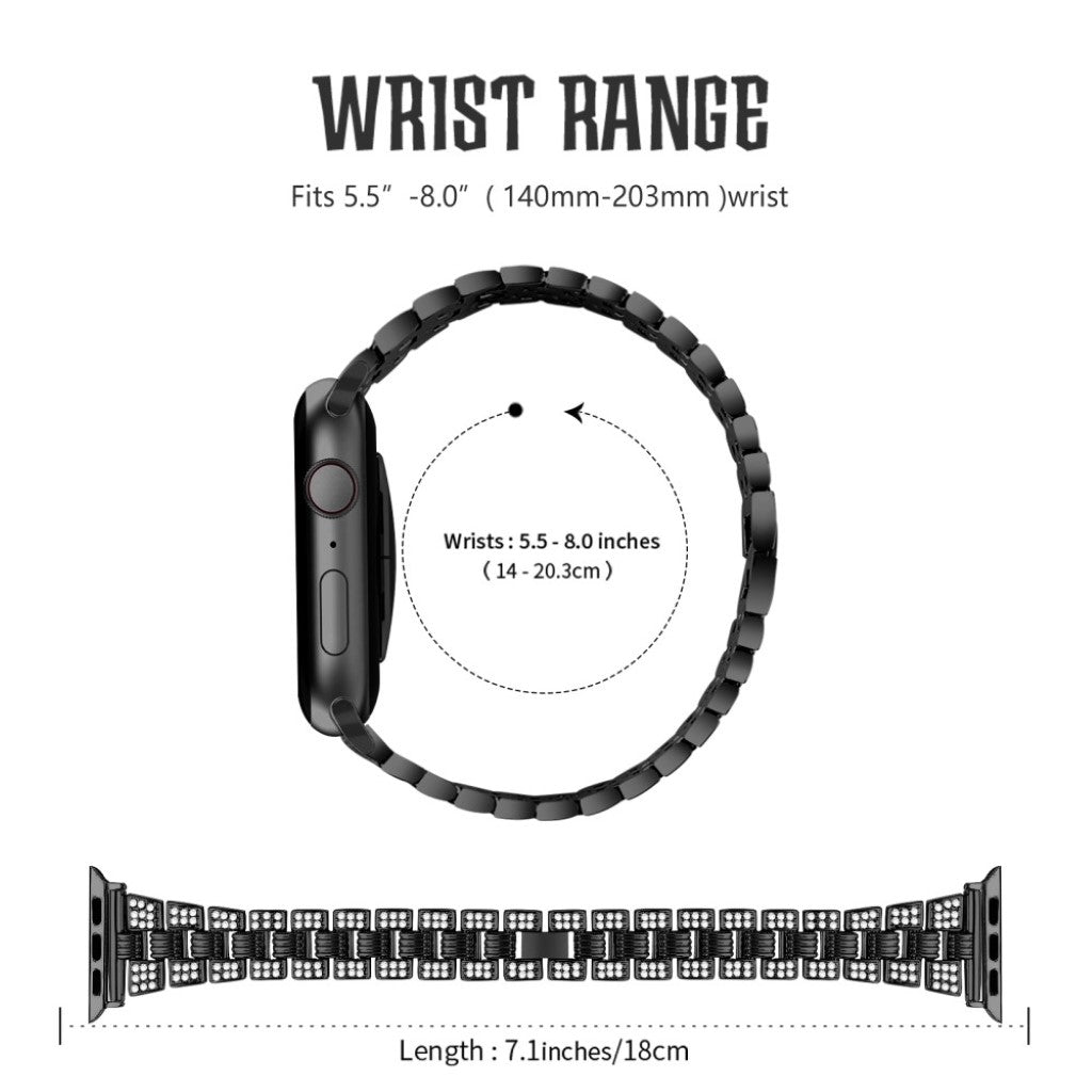 Rigtigt rart Universal Apple Metal og Rhinsten Rem - #serie_4