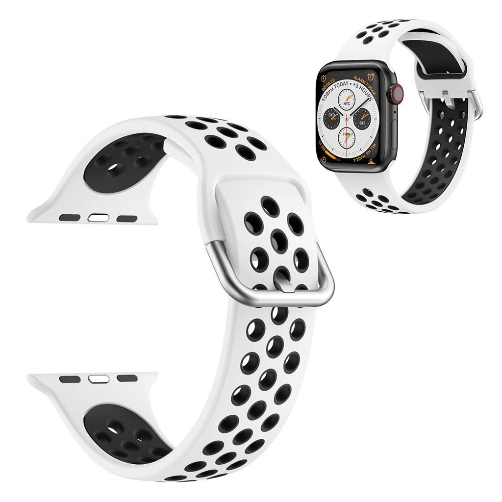 Rigtigt slidstærk Universal Apple Silikone Rem - Hvid#serie_2