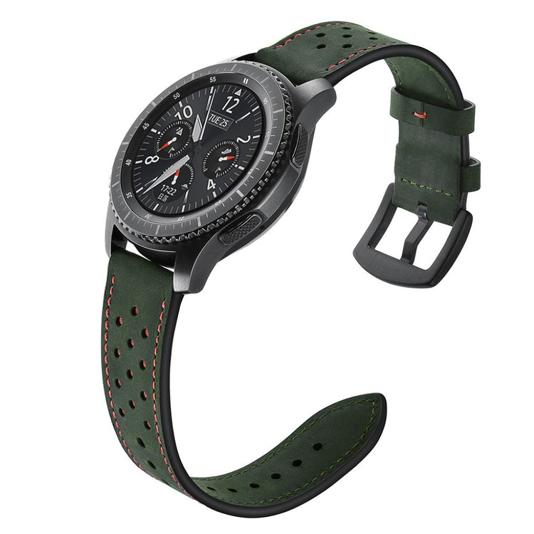  Samsung Gear S3 / Samsung Gear S3 Frontier Ægte læder Rem - Grøn#serie_2