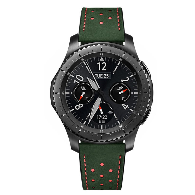  Samsung Gear S3 / Samsung Gear S3 Frontier Ægte læder Rem - Grøn#serie_2