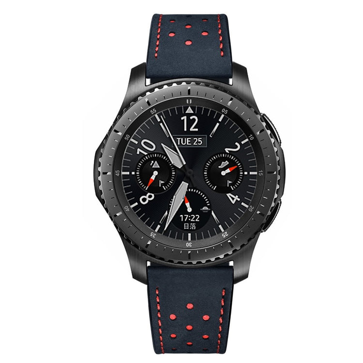  Samsung Gear S3 / Samsung Gear S3 Frontier Ægte læder Rem - Blå#serie_3