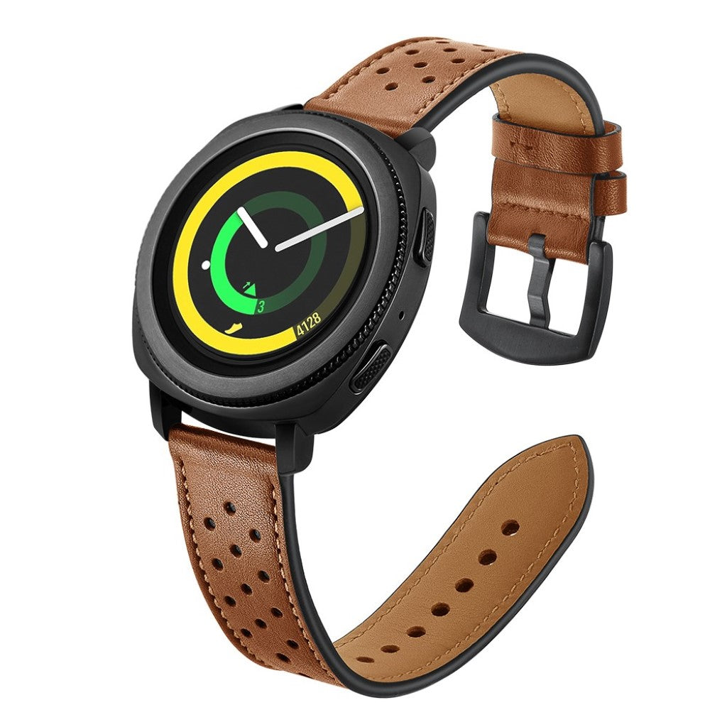 Super smuk Samsung Gear Sport Ægte læder Rem - Brun#serie_1