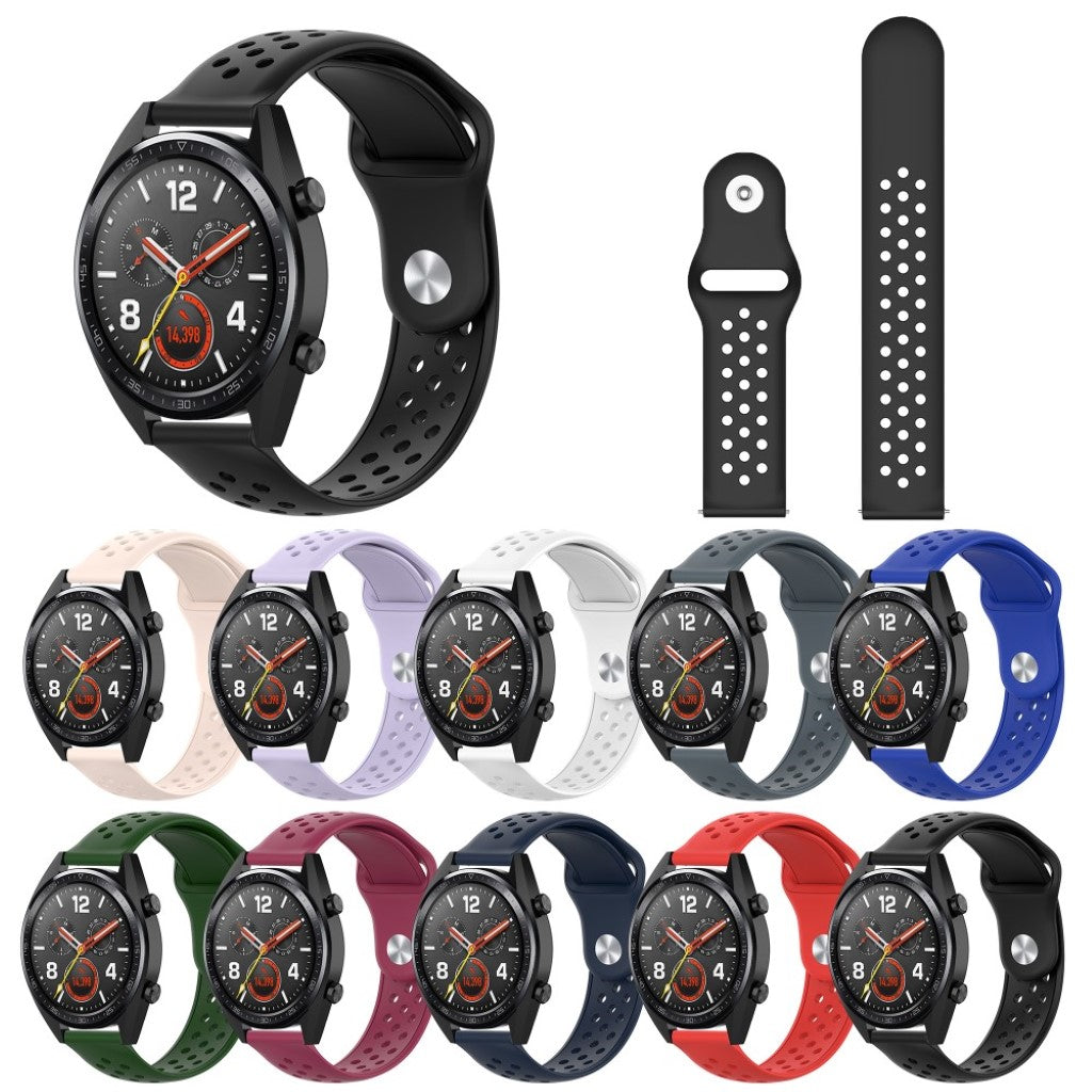 Meget komfortabel Samsung Galaxy Watch (42mm) Silikone Rem - Sort#serie_1