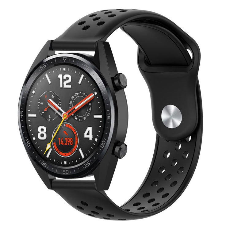 Meget komfortabel Samsung Galaxy Watch (42mm) Silikone Rem - Sort#serie_1