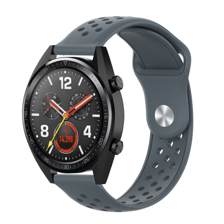 Meget komfortabel Samsung Galaxy Watch (42mm) Silikone Rem - Sølv#serie_3