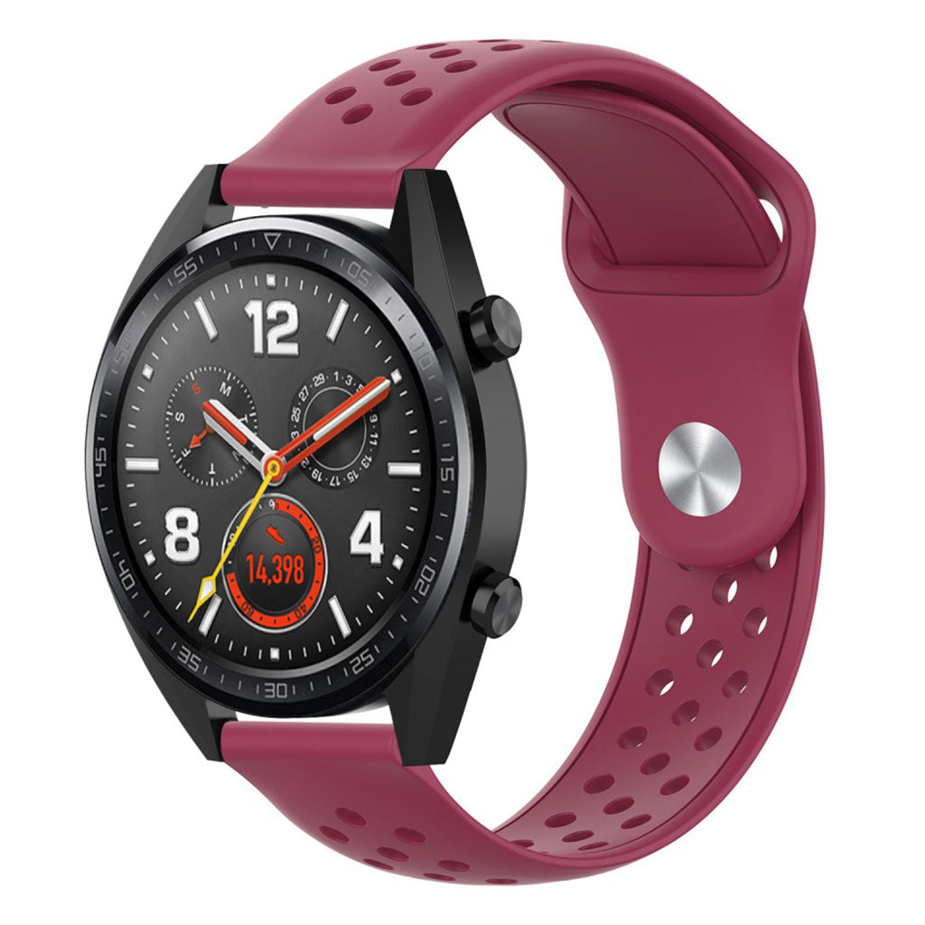 Meget komfortabel Samsung Galaxy Watch (42mm) Silikone Rem - Rød#serie_5