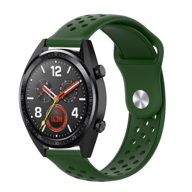 Meget komfortabel Samsung Galaxy Watch (42mm) Silikone Rem - Grøn#serie_7