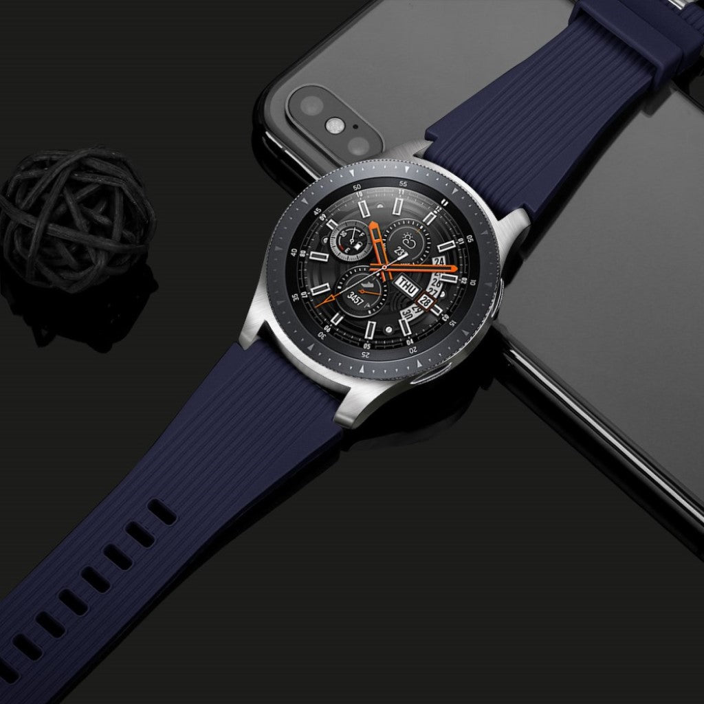 Helt vildt nydelig Samsung Galaxy Watch (46mm) Silikone Rem - Blå#serie_1