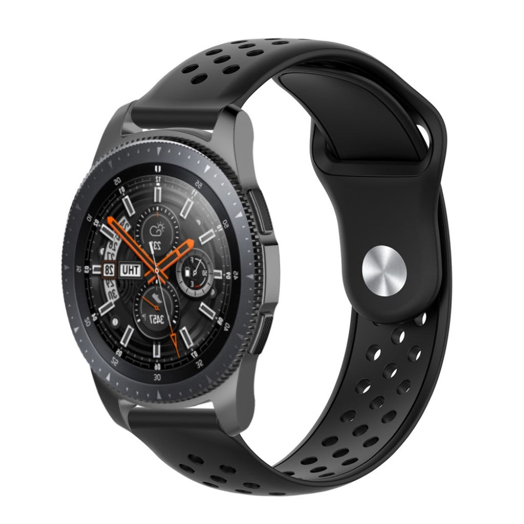 Vildt holdbart Samsung Galaxy Watch (46mm) Silikone Rem - Sort#serie_1