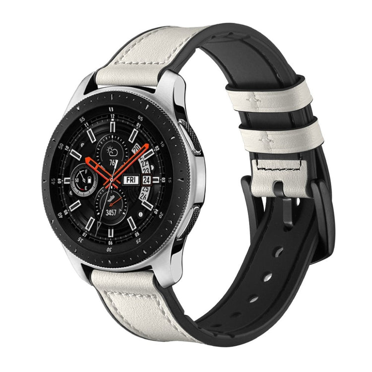 Fantastisk Samsung Galaxy Watch (46mm) Ægte læder Rem - Hvid#serie_1