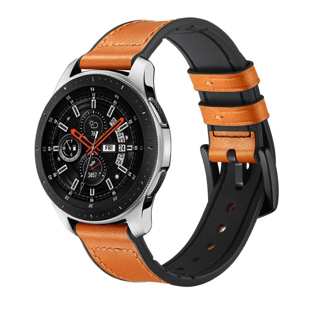 Fantastisk Samsung Galaxy Watch (46mm) Ægte læder Rem - Orange#serie_4