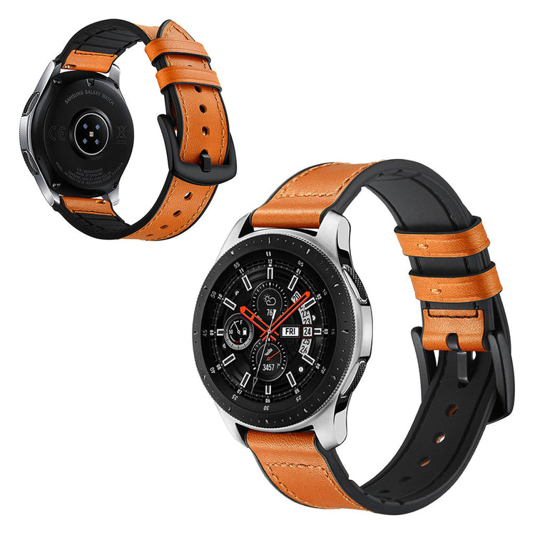 Fantastisk Samsung Galaxy Watch (46mm) Ægte læder Rem - Orange#serie_4