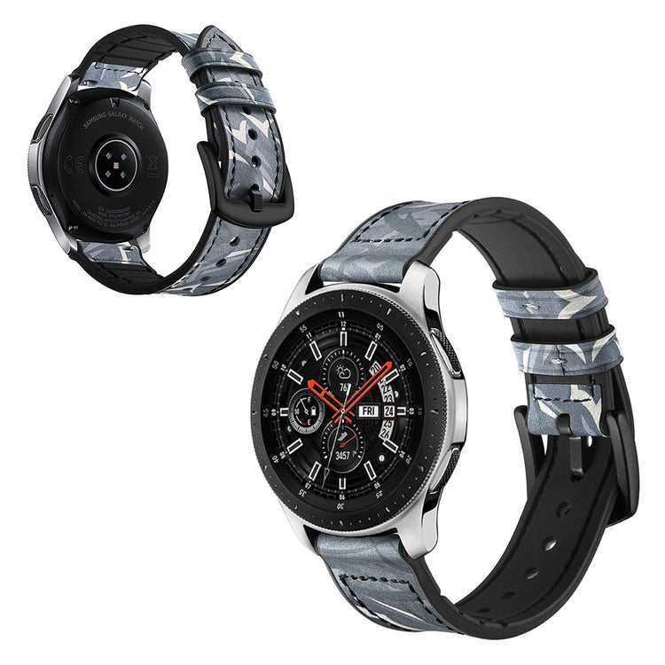 Fantastisk Samsung Galaxy Watch (46mm) Ægte læder Rem - Sølv#serie_5