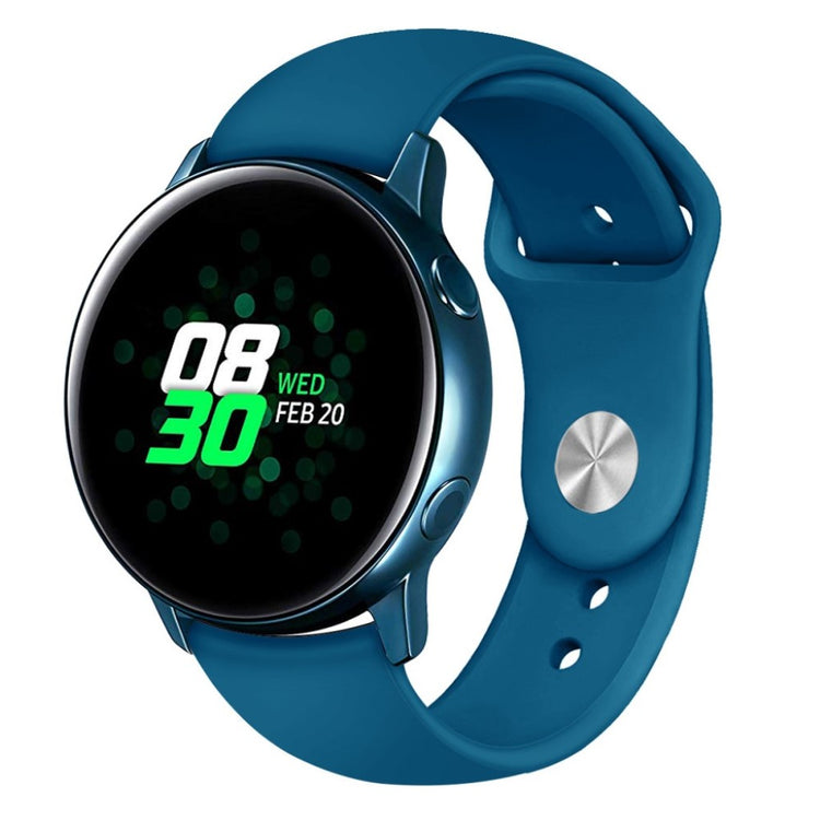 Super slidstærk Samsung Galaxy Watch Active Silikone Rem - Blå#serie_7