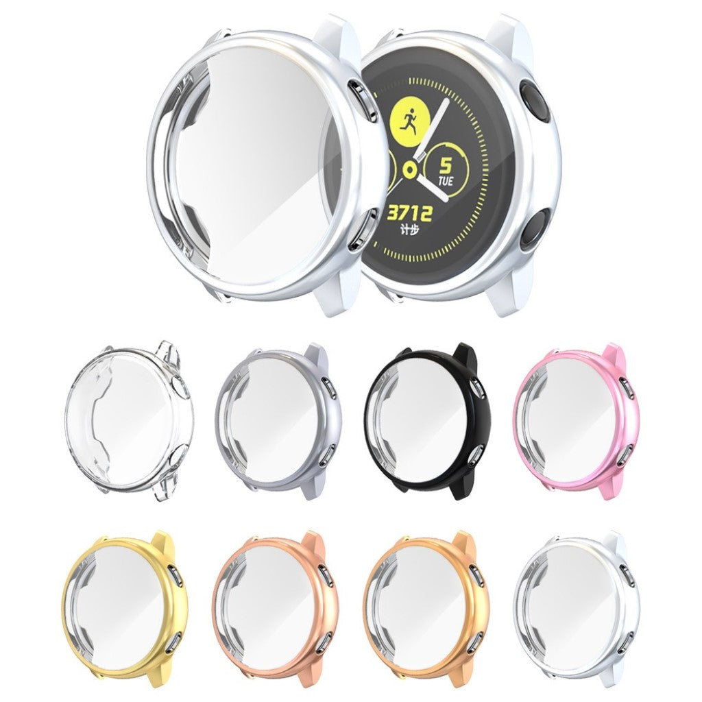 Beskyttende Samsung Galaxy Watch Active Silikone Cover - Sølv#serie_3