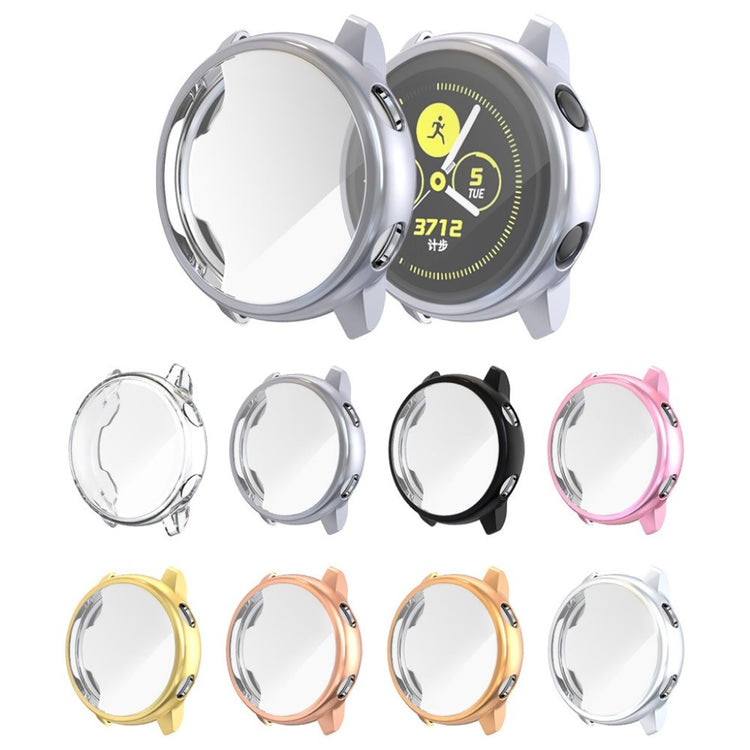 Beskyttende Samsung Galaxy Watch Active Silikone Cover - Sølv#serie_4