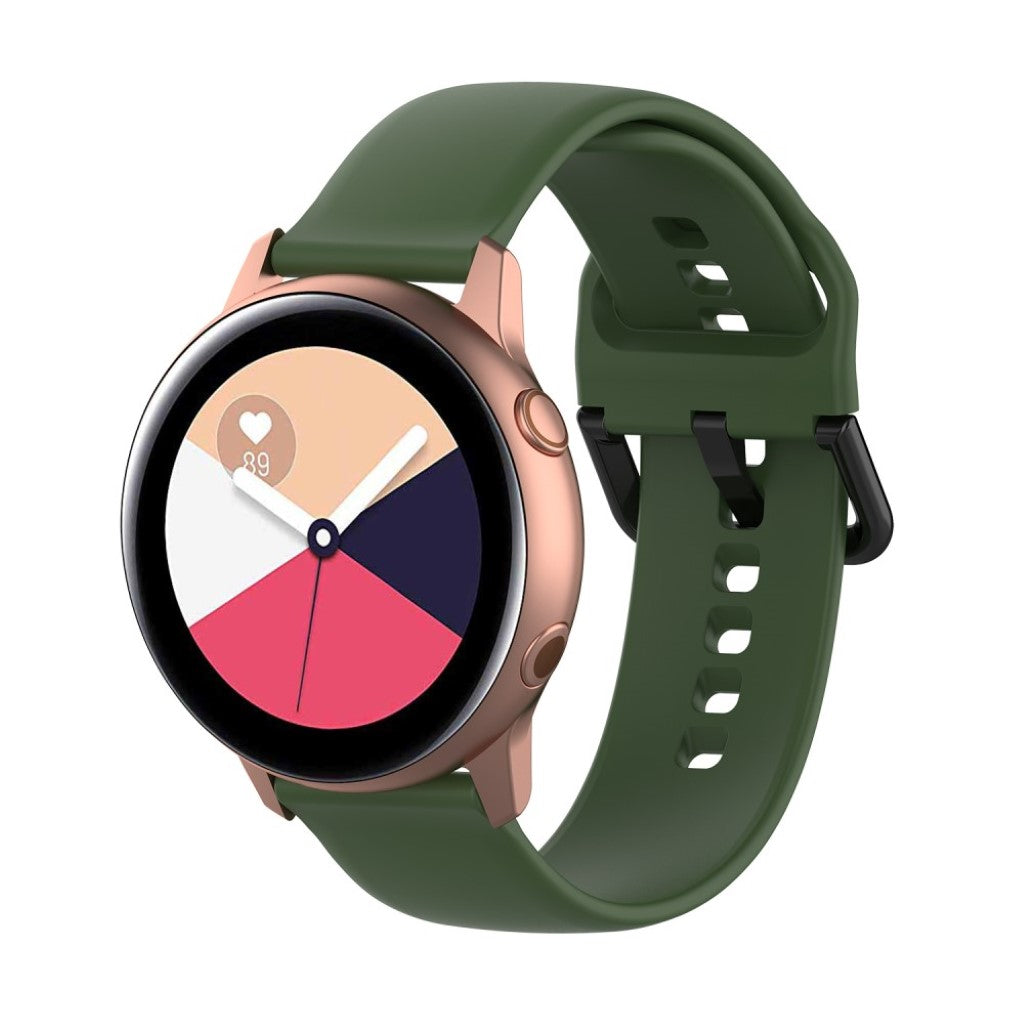 Tidsløst Samsung Galaxy Watch Active Silikone Rem - Grøn#serie_6