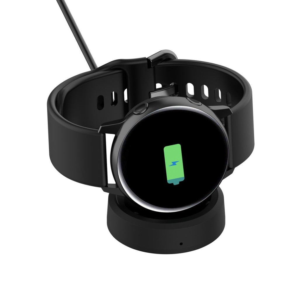 Plastik Samsung Galaxy Watch Active Trådløs   USB Ladestation - Sort#serie_1