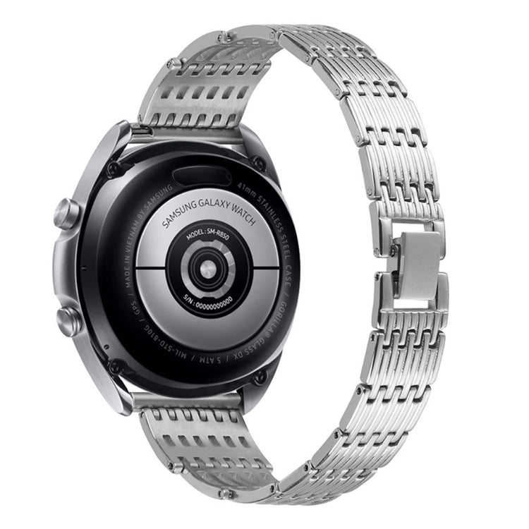 Meget skøn Samsung Gear S3 Frontier Metal og Rhinsten Rem - Sølv#serie_2