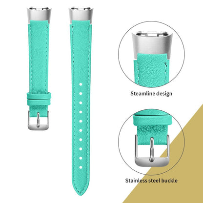 Super holdbart Samsung Galaxy Fit Ægte læder Rem - Grøn#serie_12