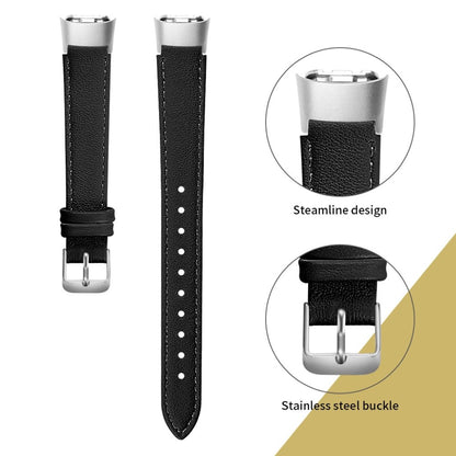 Super holdbart Samsung Galaxy Fit Ægte læder Rem - Sort#serie_9