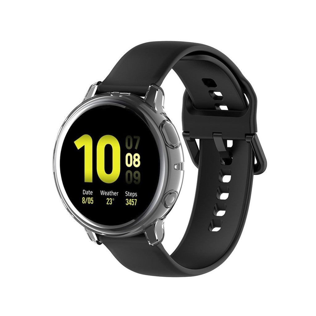 Samsung Galaxy Watch Active 2 - 44mm Holdbar Silikone Bumper  - Gennemsigtig#serie_3