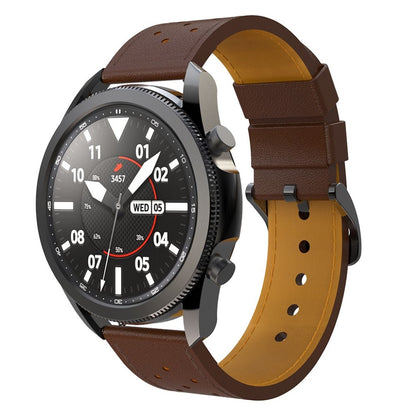 Fantastisk Samsung Galaxy Watch 3 (45mm) Ægte læder Rem - Brun#serie_3